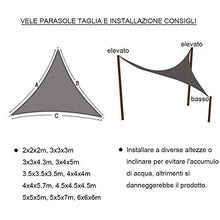 Lanbent Vele Parasole Impermeabile Triangolare, 95% Protezione Raggi UV per Posto Auto Coperto e Pergola, per Esterno, Giardino, Terrazza e Campeggio Tenda Parasole