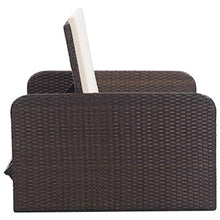 SKM Set Divani da Giardino 2 pz con Cuscini in Polyrattan Marrone (29kg)