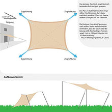 AMANKA UPF50+ Tenda da Sole UV - 3x5 Rettangolo Poliestere Idrorepellente - Vela Protezione Solare