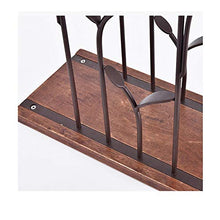 Dniu, portabottiglie in metallo con portabottiglie per vino, con 4 bottiglie di vino, ripiano in legno autoportante, base antiscivolo per cucina, cantina, bar