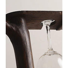 YQJ Portabottiglie da Vino A Forma di da Appoggio in Legno Naturale da Appoggio con Supporto in Vetro, Completamente Assemblato per Bar, Ristorante, Cucina,for 1 Bottle & 3 Glasses