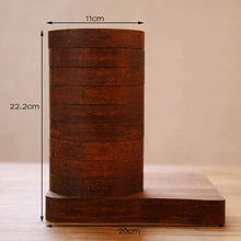 GZA Supporto per Tazza A 9 Fori Pallottola Deformabile in Legno Massello Creativo Portabicchieri da Salotto Soggiorno Sala da Pranzo Decorazione della Cucina