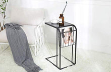 HXF- Arte del Ferro Tavolo, Camera da Letto Comodino Divano Lato Creativo Tabella di tè Tabella Multifunzione Soggiorno Oro Tabella di tè Negoziare Tabella Durevole (Color : Black)