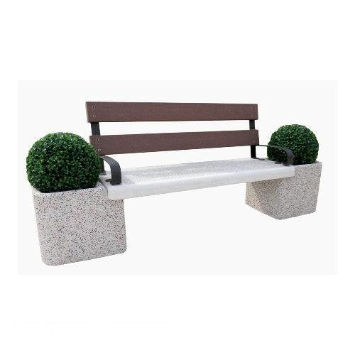 Bonfante Panchina Levigata con Fioriera e Schienale