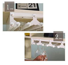 LXH-SH Cremagliera del Vino Nana Bianca in Legno Tazza del Vino Scaffale, Parete di Vetro Rack Storage Cucina stemwares Holder 58x25cm scaffali Vino contatore