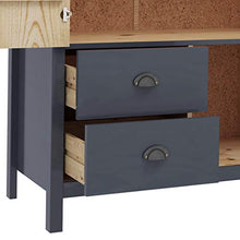 FAMIROSA Armadio a 2 Ante Hill Range Grigio 99x45x137cm Massello di Pino