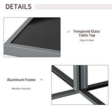 giordano shop Set Tavolo con 4 Sedie e 4 Sgabelli da Giardino in Alluminio Grigio
