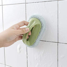 Logicstring Lavabo Vasca da Bagno Scrubber Cleaner Deck Scrub Spugna Spazzola con Manico Magic Cleaning Spazzola di Lavaggio per Cucina Bagno