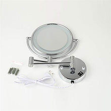 Specchio per il trucco Specchi da bagno Specchi ingrandimento Decorazione della parete Decorazione della parete Ottone rotondo LED Lighting Specchio illuminante Specchi per le donne Trucco Assistente