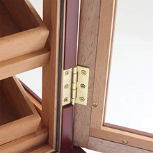 Humidars Cigar Humidor - High-end in legno Cigar Humidor Cedar 3 Vassoi di visualizzazione foderato di dialogo ciga Desktop Gabinetto vetro temperato portasigari W igrometro mantenerlo fresco .Scatola