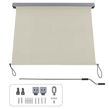 SONGMICS 1,6 x 2,5 m Tenda Verticale per Balcone, terrazza, per Esterni, per Protezione da Vento, Protezione Solare e Privacy, Impermeabile, Beige, Serie Classic GSA165BE
