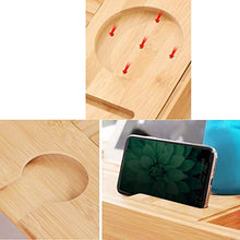Vaschetta Bagno bambù Vasca Bagno Vassoio Lati Estesi Costruito nel Supporto Tablet da Libro Vassoio Cellulare Integrato Supporto Wineglass Altri Accessori Posizionamento