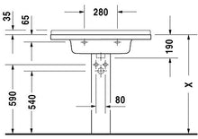 Duravit Starck 3 - Lavabo per mobili, larghezza 105 cm, con 1 foro per rubinetto, con protezione contro troppopieno, lavabo, lavabo, con materiale di fissaggio per montaggio a parete