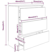 vidaXL Credenza con Finitura Lucida Grigia 60x35x76 cm in Legno Multistrato