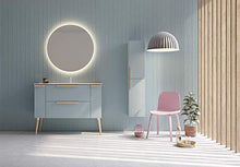 Randalsa Mobili LAGOM 120 cm | Blu Chiaro Opaco | Mobili 120 x 60 x 45 cm + Bacino in Ceramica + Piedi