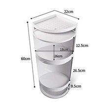 ZLININ Y-longhair Mensola da bagno Angolare Armadio Bagno Mensole WC Treppiede Articoli da toeletta Finitura cerniera telaio 3 strati in plastica