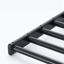 JRMM Porta Asciugamani con Mensola da Bagno, Portasciugamani da Parete con 180° Rotazione Barre Porta Asciugamani, Portasciugamani con 5 Pezzi Ganci,per Bagno,Cucina, Servizi igieniciBlack-40cm