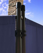 QUICK STAR Paravento da Giardino 220 x 165 cm 4 parti pieghevole Divisorio in Tessuto Balcone Protezione della Privacy Blu