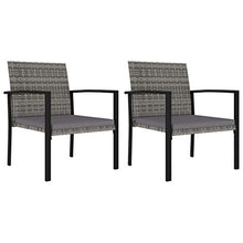 FAMIROSA Sedie da Pranzo per Giardino 2 pz in Polyrattan Grigio-5112