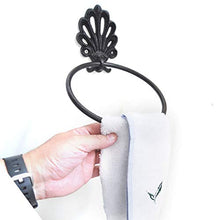 Yardwe Anello portasciugamani a muro per bagno Porta asciugamani classico americano in ferro battuto Porta asciugamani a muro in acciaio inox per il bagno a parete