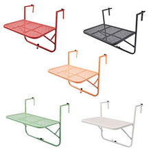 Tavolo Pieghevole Ringhiera del Balcone,Tavolo da Appendere a Sospensione Giardino Esterno 60x40cm,Tavolo da Terrazzo Regolabile Scrivania Portatile,Bar Patio Tavolino da Caffè da Parete(white)
