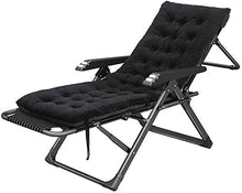 XLYYHZ Sedia Zero Gravity Lettino Prendisole ， Sedia da Esterno Zero Gravity ， Sedia da Giardino Pieghevole in Metallo Sedia da Giardino reclinabile Relaxer con Cuscini Neri Spessi Chaise Lounger