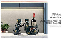 YAeele Decorazioni Arte Artigianato Scultura Animale Vino Rack Cane Europea Home Office