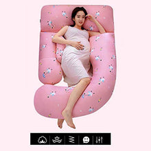 Gravidanza Pillow U tutto il corpo cuscino di cotone biologico maternità gravidanza Bolster Cuscino di sostegno con il cotone libero smontabile Miscela traspirante Zip Copertina, 02,80x110x175cm Huang