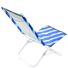 Pierre Cardin, Celeste, Linea Haiti, Spiaggina Tolosa, Sdraio Sedia Pieghevole, Giardino Mare, 53x49x73