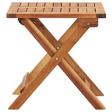 Tavolo da giardino pieghevole quadrato, in legno di acacia, per esterni, balcone, terrazza, 40 x 40 x 40 cm