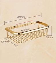 GJJSZ Mensola per Bagno a Parete con mensola Rettangolare Singola da 30 cm in Oro Europeo