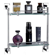 NHLBD Mensola da Bagno, mensola portaoggetti - 2 Piano Doccia scaffali e Ripiani, attaccatura di Parete Mensola Rettangolare for partizione da Bagno (Dimensioni: 57cm) (Size : 47cm)