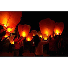 ARTFFEL Vola 10 Pezzi Red Heart Shape Cielo di Volo di Lanterne, Cinese Tradizionale Volanti Glowing Lanterne .Compleanno