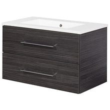Fackelmann B.Perfect, set di mobili da bagno da 3 pezzi, con mobiletto sottolavello, lavabo in ceramica, 80 cm e armadietto a specchio a LED