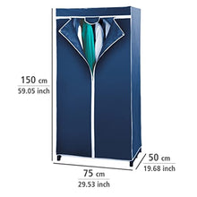 WENKO Armadio Air - TNT traspirante, Polipropilene, 75 x 150 x 50 cm, Blu