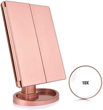 Specchio Specchi a vanità 22 LED Touch Screen 10X Trucco 10x Viaggio Pieghevole