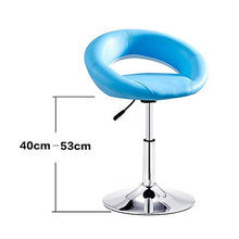 bdb Set di 2 Sgabelli da Bar Regolabili, Sedie Girevoli con Schienale, Altezza del Bancone della Cucina da Pub, Base Stabile Rotonda mobilia (Colore : Blue-Backrest B)