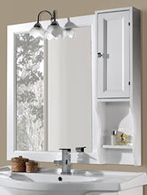 Mobile sottolavabo con lavabo e specchio Ilaria 105 cm Per Arredo Bagno Bianco classico