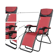 Sywlwxkq Sedie Heavy Duty Zero Gravity, Sedia Reclinabile Pieghevole, Sedie da Spiaggia, Lettini da Sole, Sedie a Sdraio Lettino, Sedia Reclinabile, Spiaggia Patio Giardino Campeggio, Super