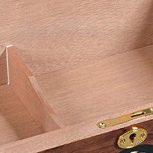 SHAO1 Cigar Humidor, Legno di Cedro Cigar Box Alto-Through Lucernario con Dorato Igrometro con Umidificatore (346 * 236 * 161Mm)