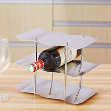 Modern stylish portable durable storage box Wine Rack 3 Tiers 9 bottiglie in acciaio inox da cucina tavolo controsoffitto Freestanding Saluto Wine Rack esposizione del supporto della mensola del vino