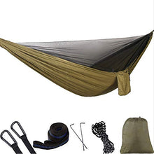 LITIANTIAN-Hammock Amaca Paracadute da Esterno Amaca Anti-zanzara Automatica apribile (Colore: Verde Militare, Misura: 290 × 140 cm)