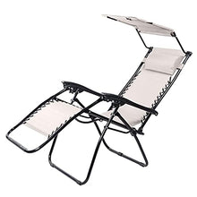 PAKUES-QO Sedia da Giardino Portatile Sedia da Sole Pieghevole Reclinabile Zero Gravity Design ergonomico per Patio Giardino Spiaggia Piscina Bianca
