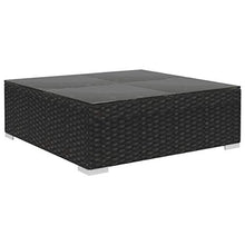 vidaXL Set Divani da Giardino 12 pz con Cuscini Foderati Lavabili Modulare Leggero Elegante Arredi da Esterno in Polyrattan Nero Telaio in Acciaio