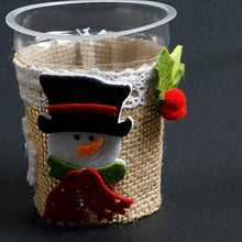 UPKOCH Forniture per Feste in Vetro di Vino di Natale con Maniche a Tazza di tè o caffè di Natale da 3 Pezzi