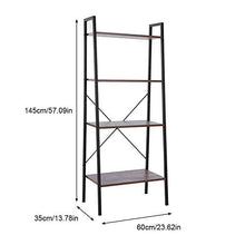 Scaffale a scaletta, scaffale a 4 Ripiani Scaffale a Scala Scaffali per Piante Portafiori Multifunzionale Scaffale per scaffali per Soggiorno di casa Camera da Letto Marrone, 23.62