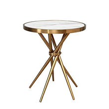 DGHJK Mobili per la casa, Tavolino da caffè in Marmo Moderno Nordico Bar Caffetteria Negozio di tè al Latte Piccola tavola Rotonda Soggiorno Camera da Letto Tavolino da Comodino Comodino, 47x62 cm