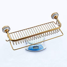 DXMRWJ Portaoggetti da Bagno Cesto Antico a Parete, Ciondolo da Bagno retrò in Stile Europeo, mensola da Bagno, Cesto portaoggetti da Bagno Americano in Rame