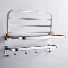 HYJMJJ Great Coat Ganci, Bagno mensola in Acciaio Inox Telaio Pieghevole Mobile portasciugamani Parete Mensola da toeletta Shelf Posizionamento Cosmetic Finiture Profilo Tieni la Grande Vita.
