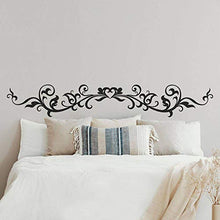 T-MK449 - Adesivi per testiera del letto, 22 x 140 cm, colore: Nero
